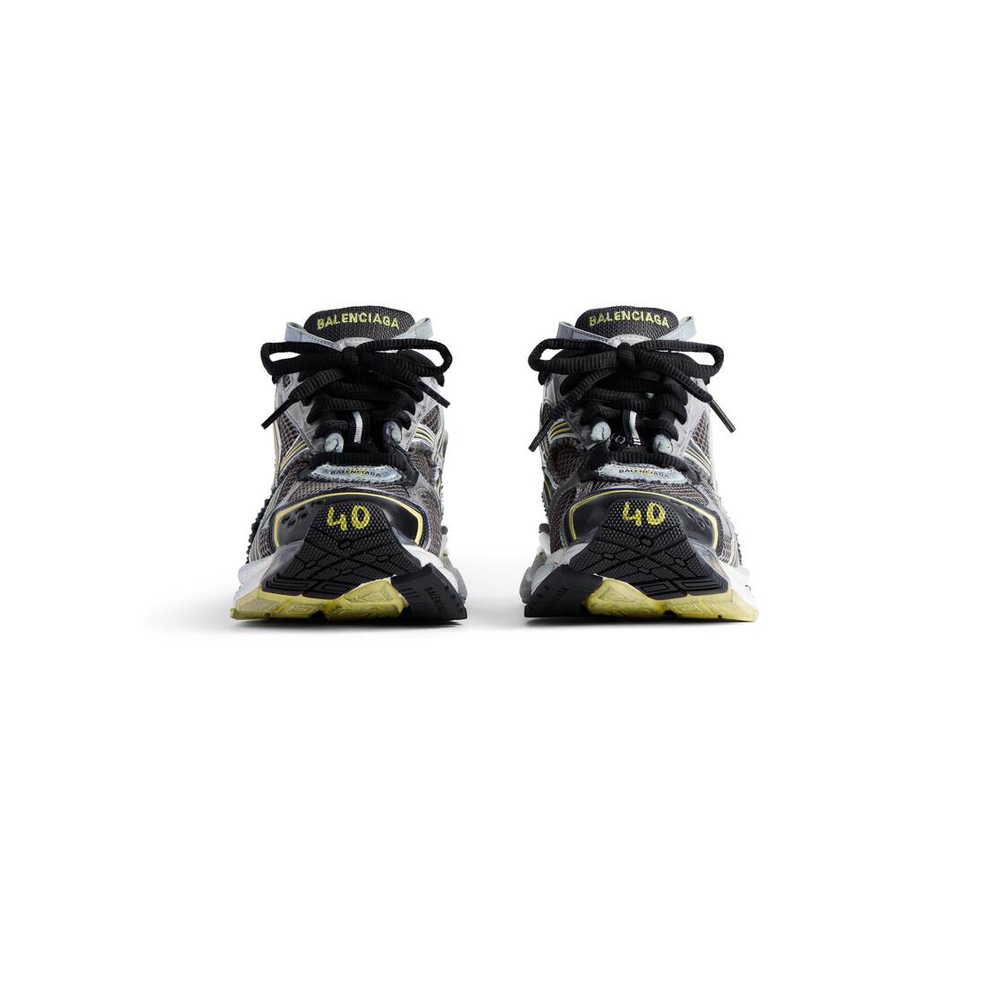 Men’s Runner Sneaker  in Grey/yellow/white - Image 3